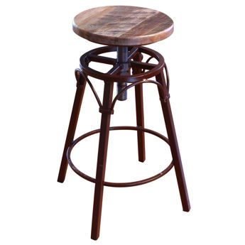 Picture of Antique Finish Adjustable Stool