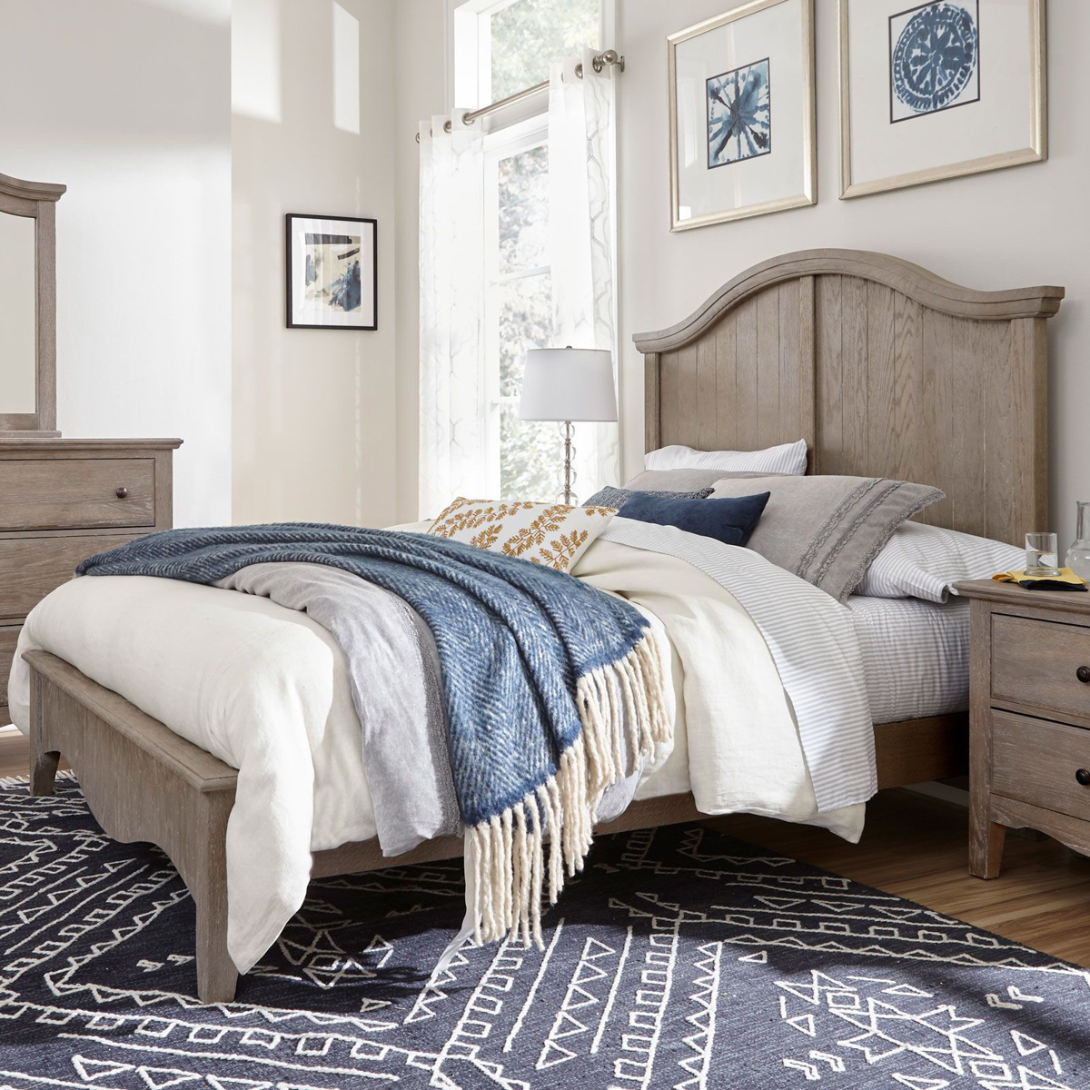 Picture of Casual Retreat Driftwood Queen Panel Bed