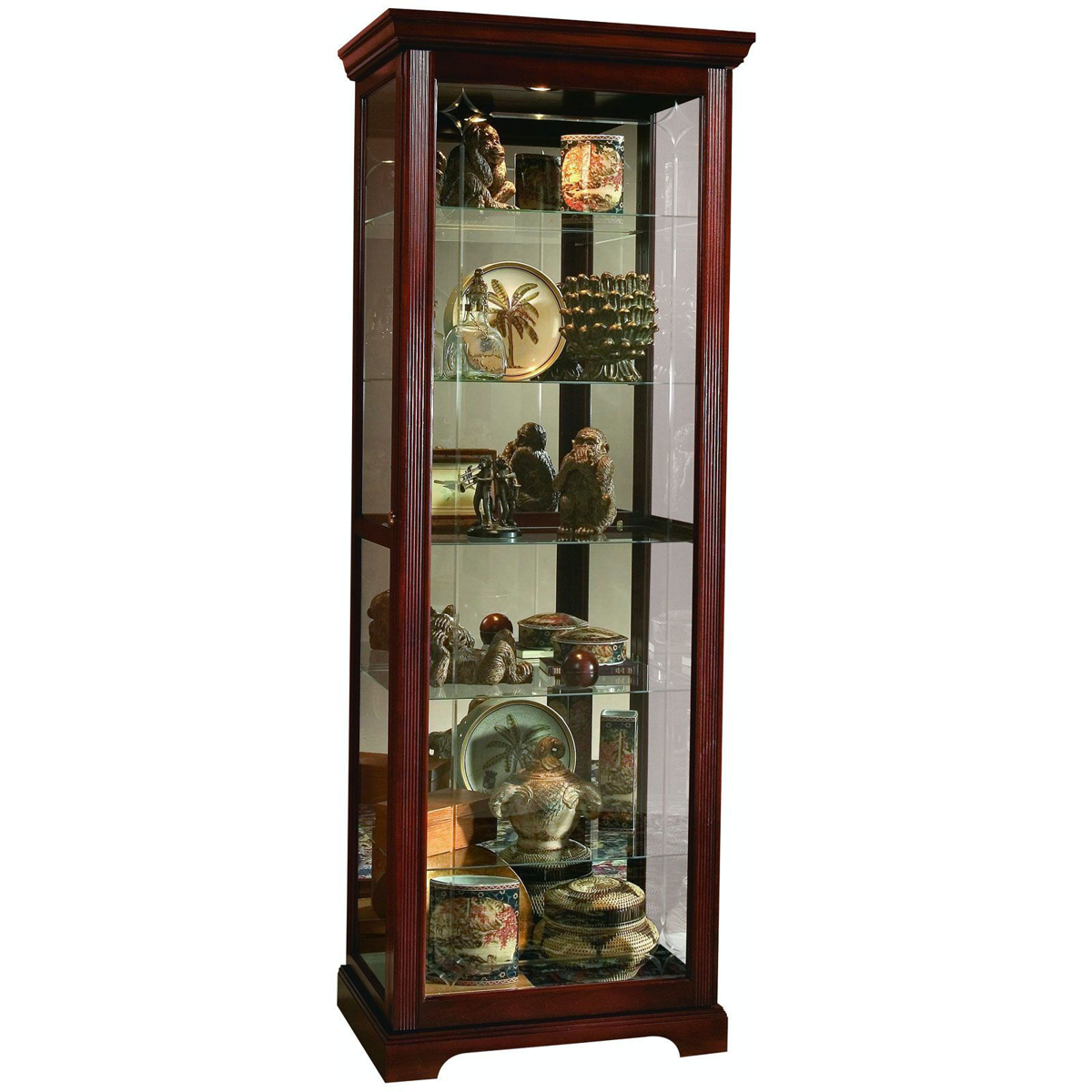 Picture of Cherry Finish Curio Cabinet