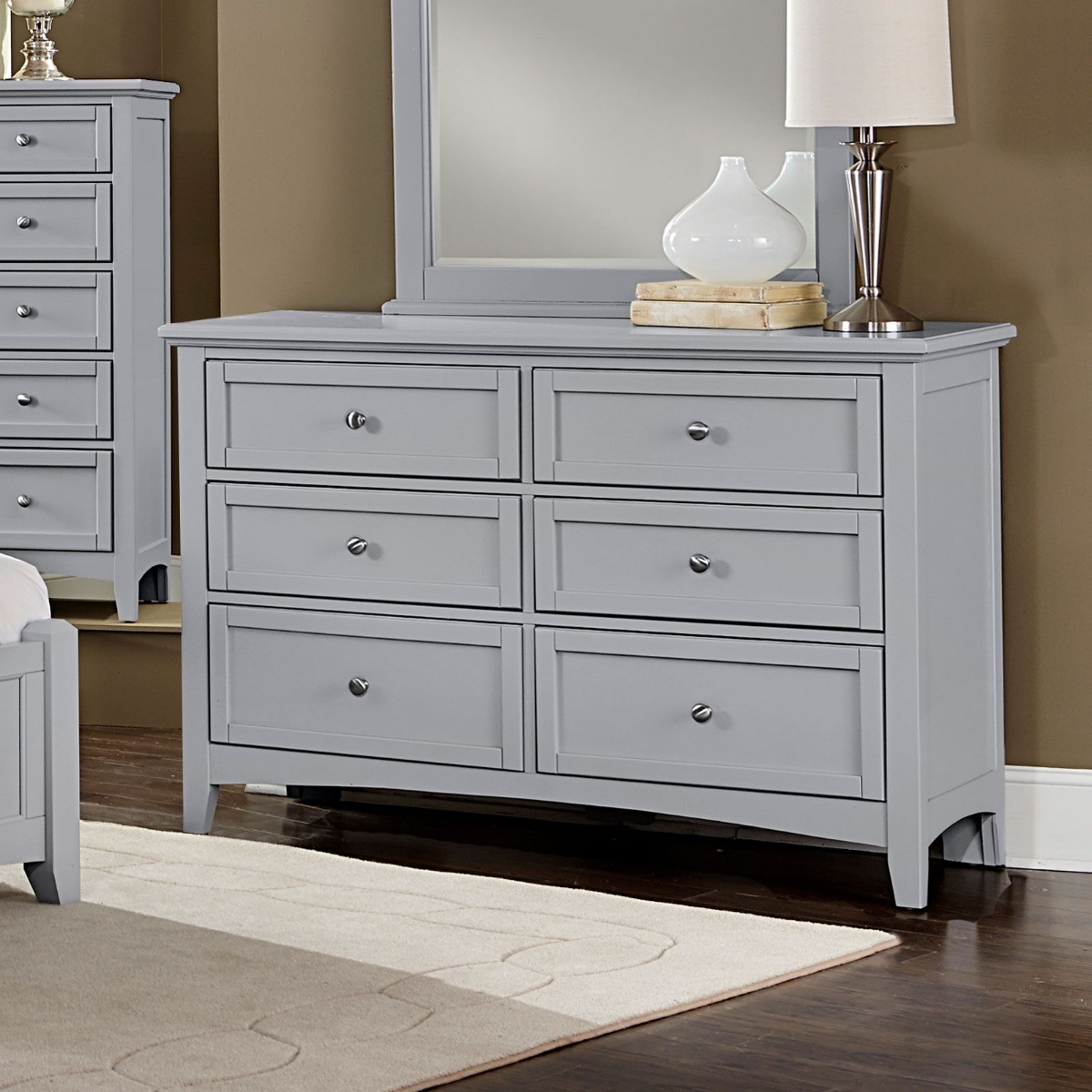 Picture of Gray Finish Double Dresser