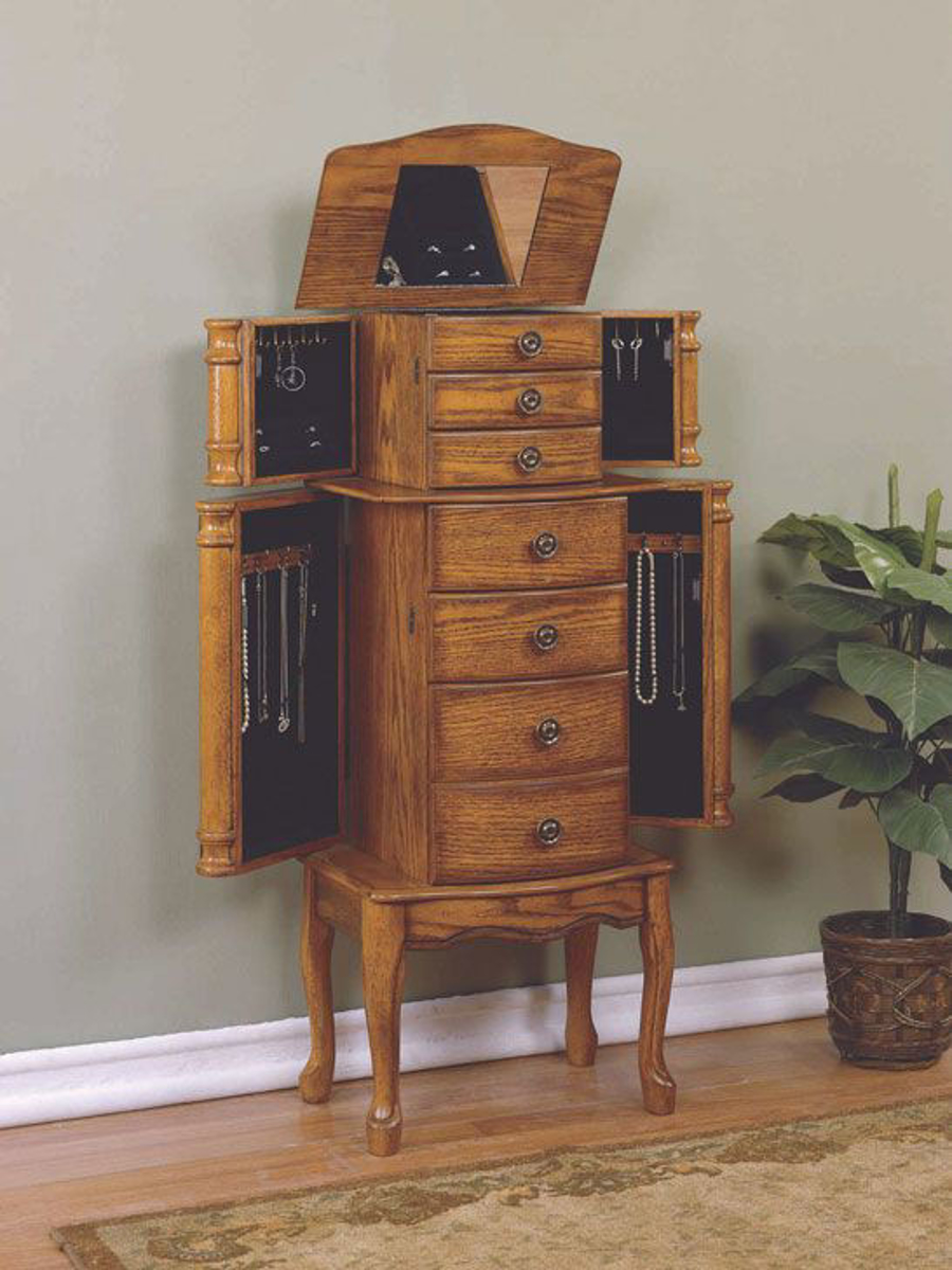 Picture of Woodland Oak Jewelry Armoire