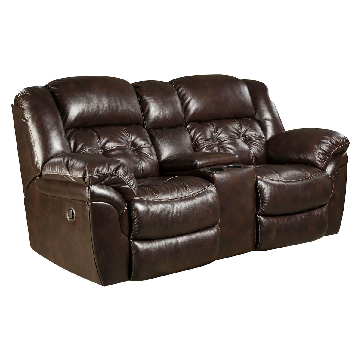 Picture of Whiskey Leather Recliner Love Seat