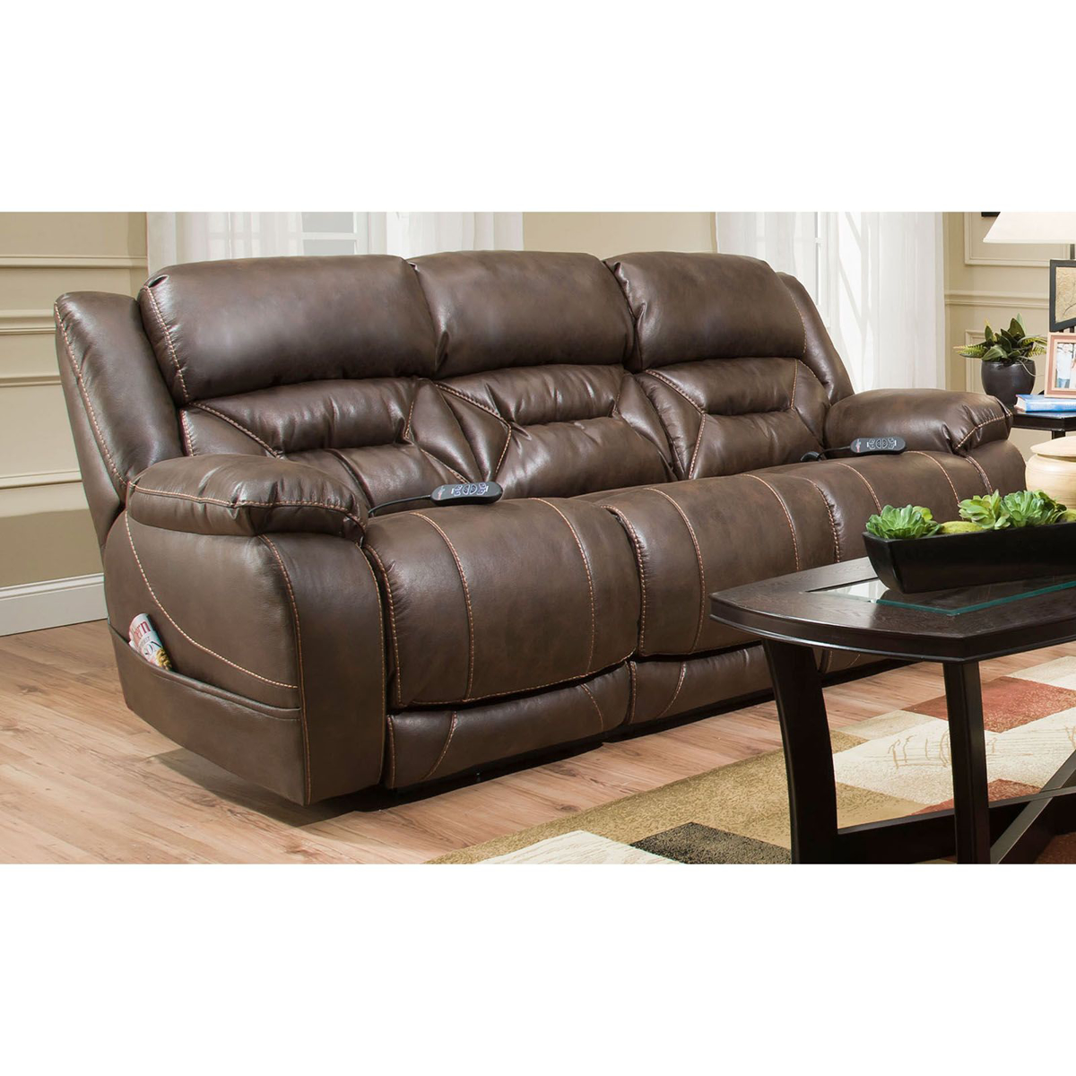 Picture of Walnut Power Recliner Sofa