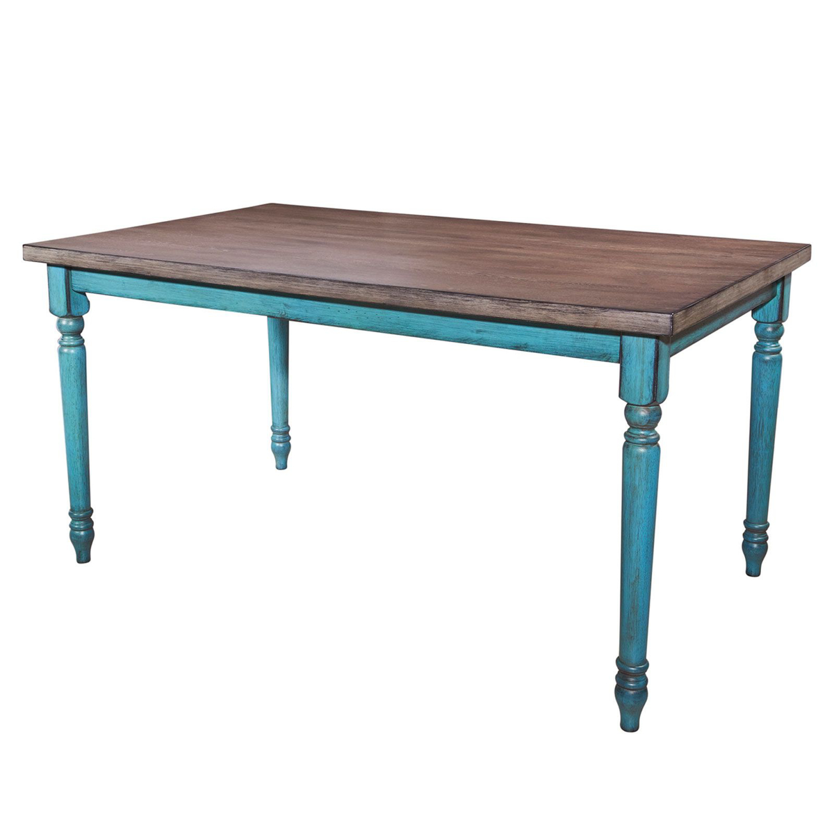 Picture of Teal and Smoke Finish Table