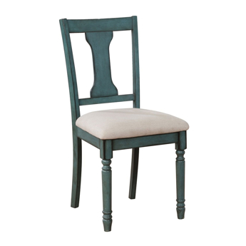 Picture of Teal and Smoke Finish Side Chair