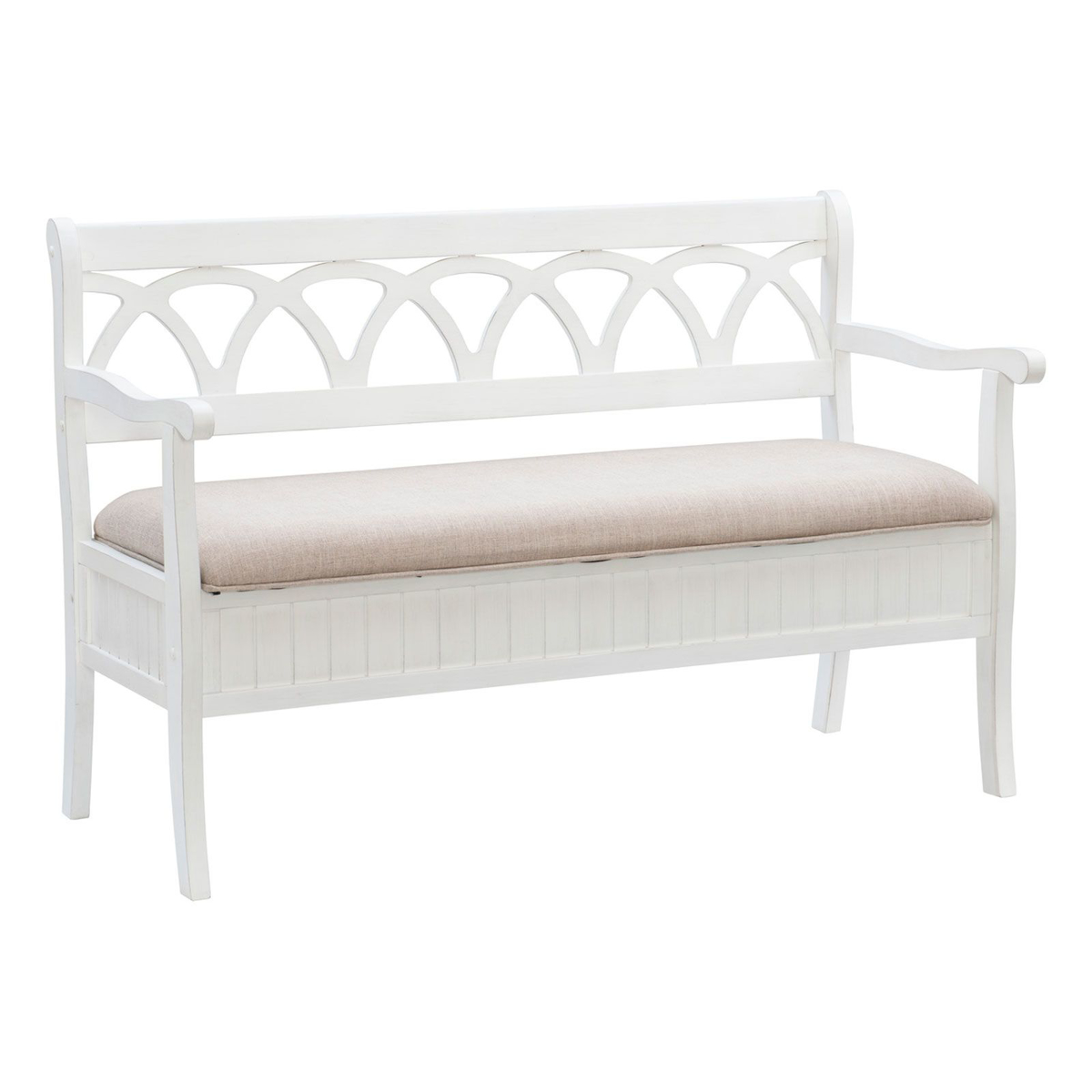 Picture of White Storage Bench