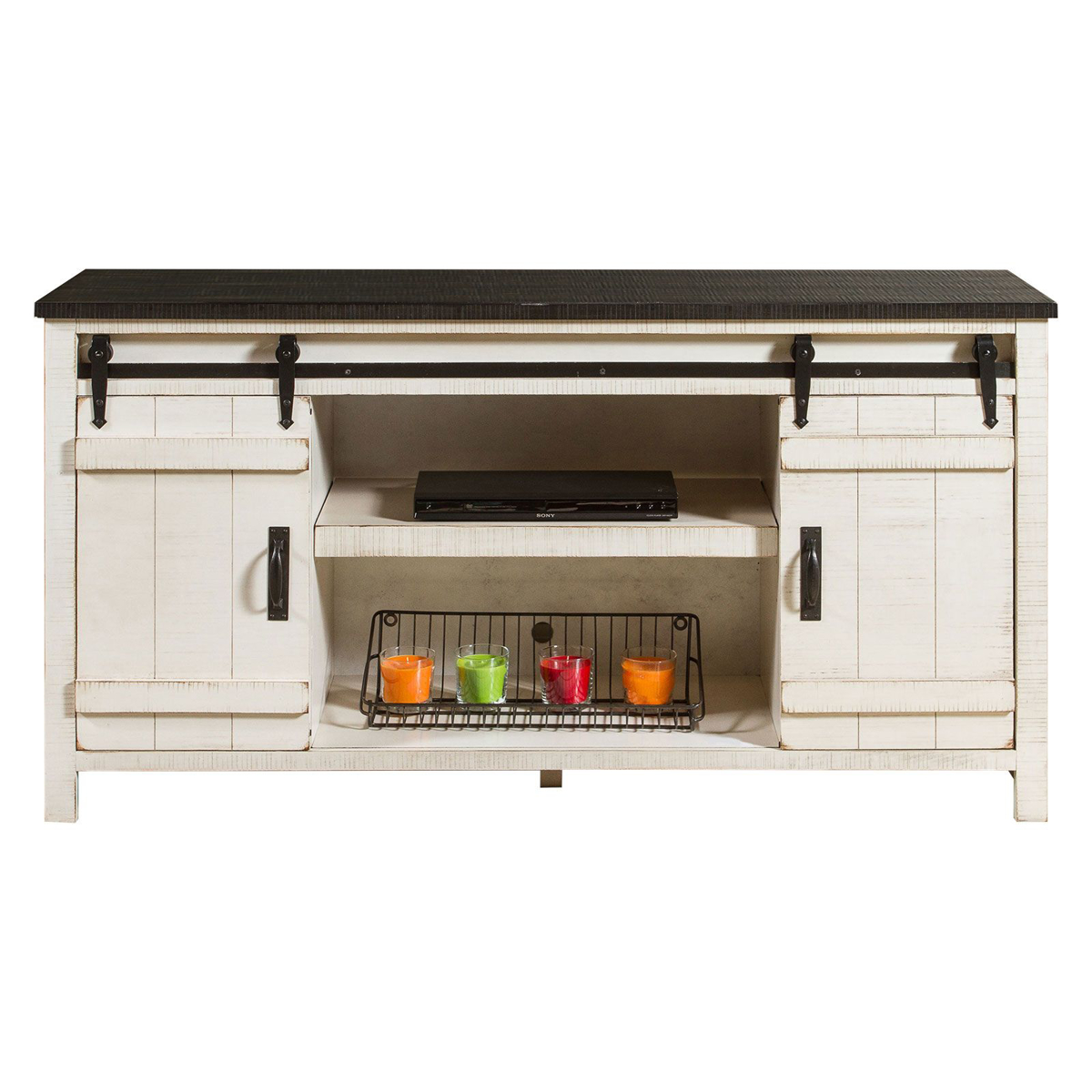 Picture of Descano Coastal Finish Barn Door Console