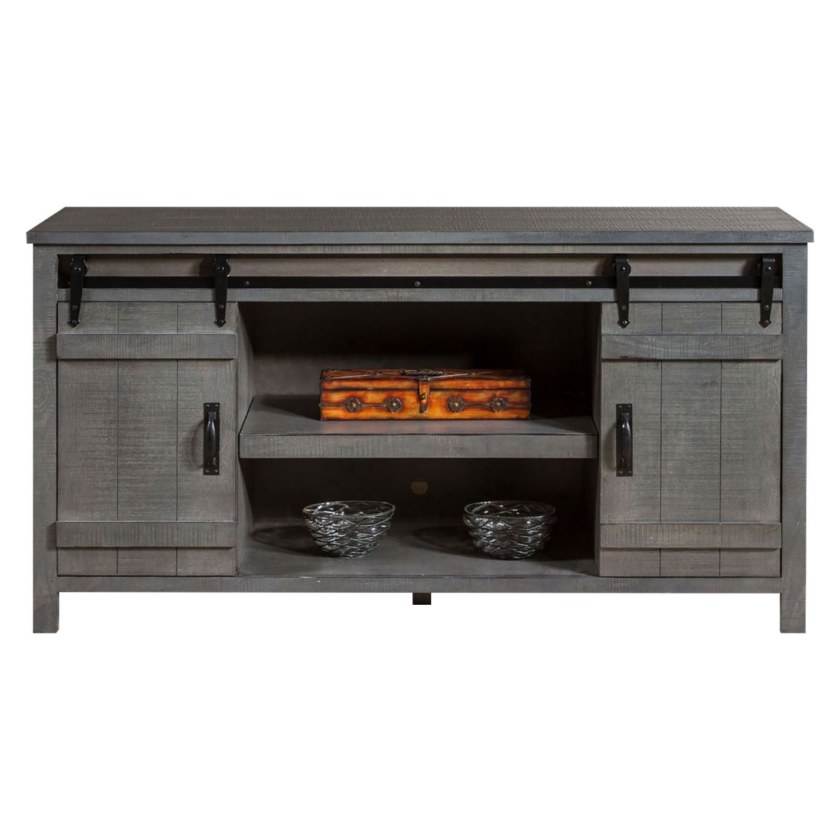 Picture of Descano Rain Finish Barn Door Console 