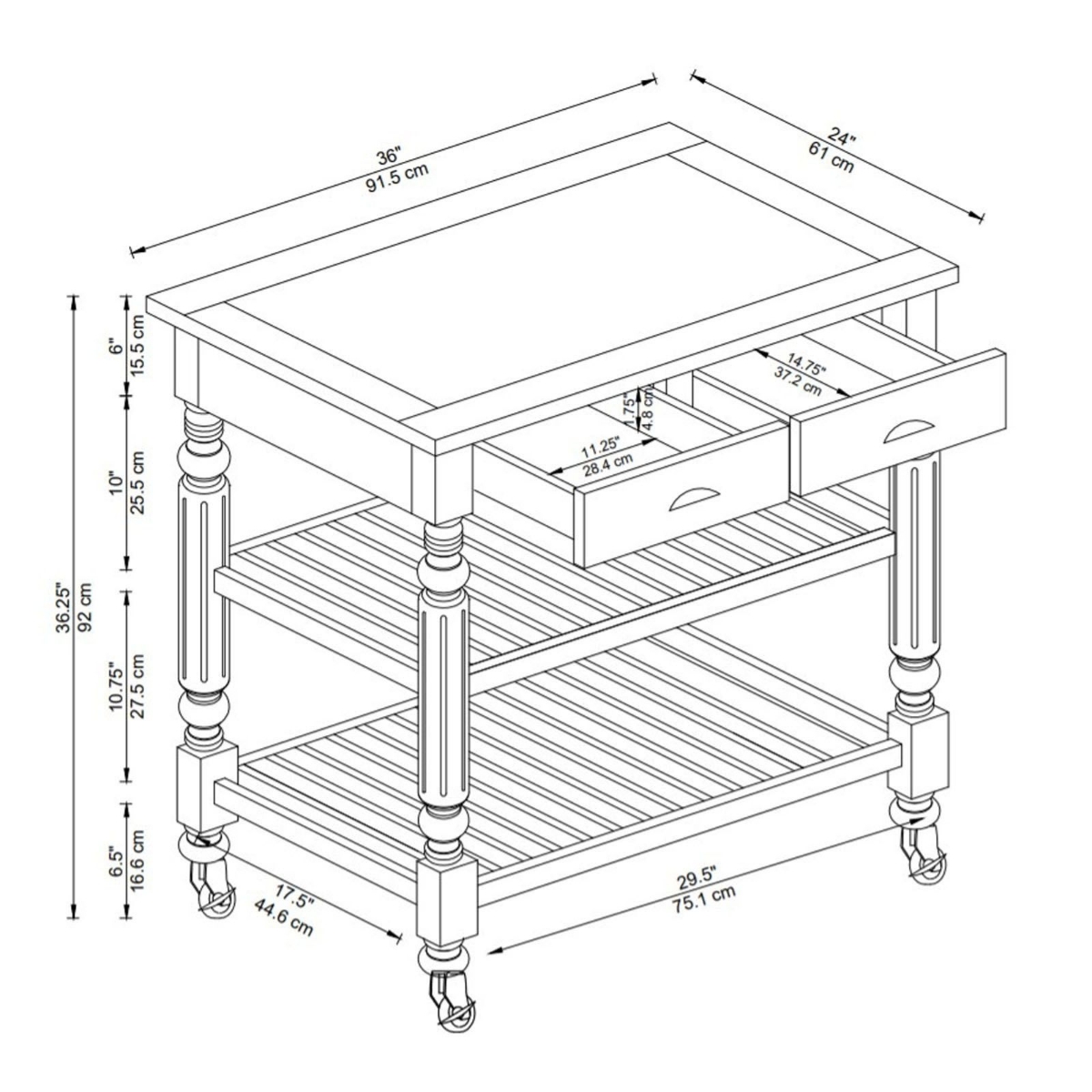 Picture of Barnaby Kitchen Cart