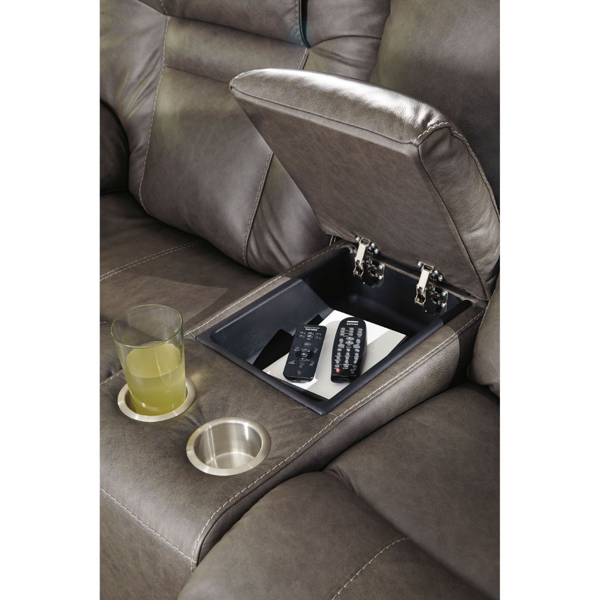 Picture of Wurstrow Power Leather Recliner Loveseat 