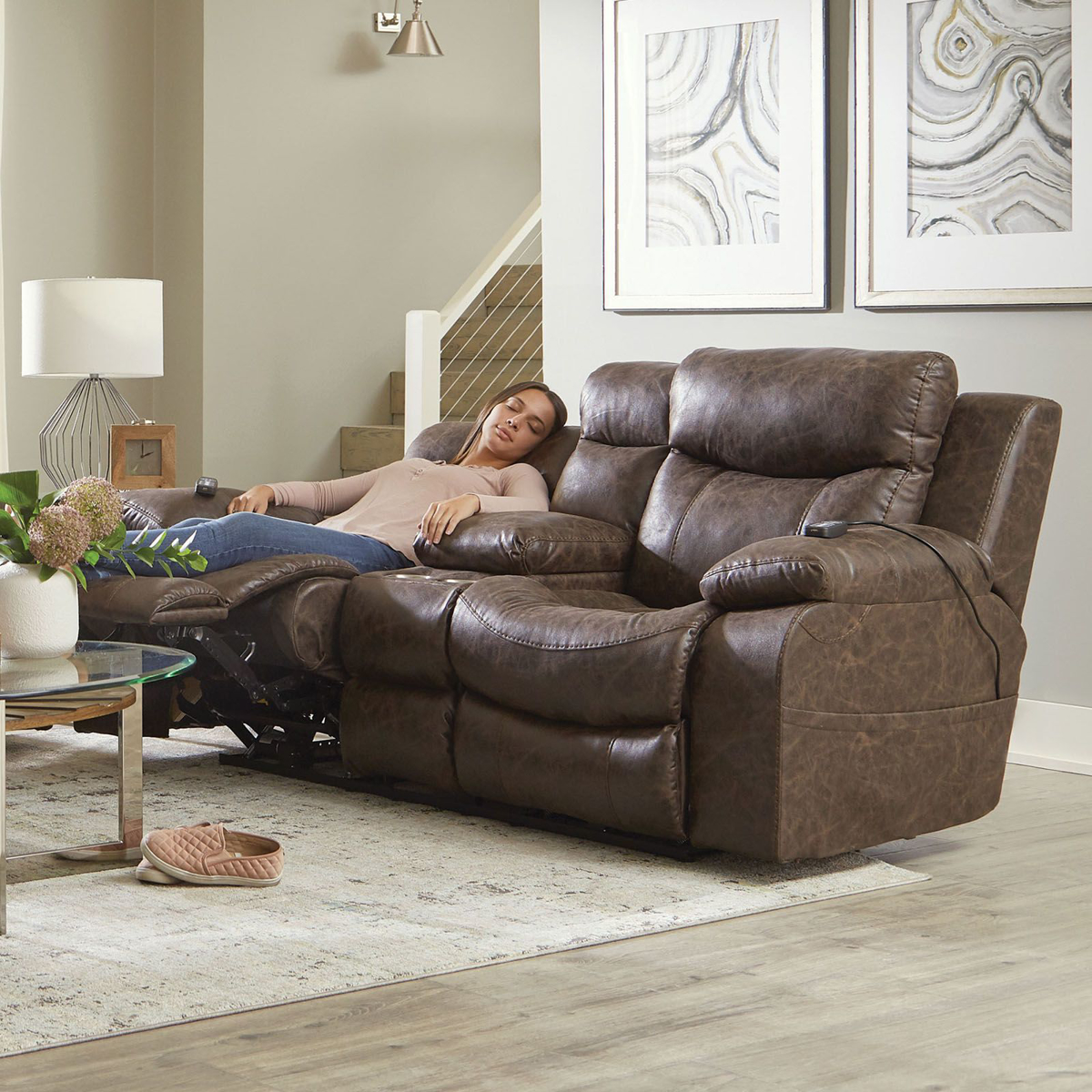 Picture of Palmer Power Reclining Console Love Seat