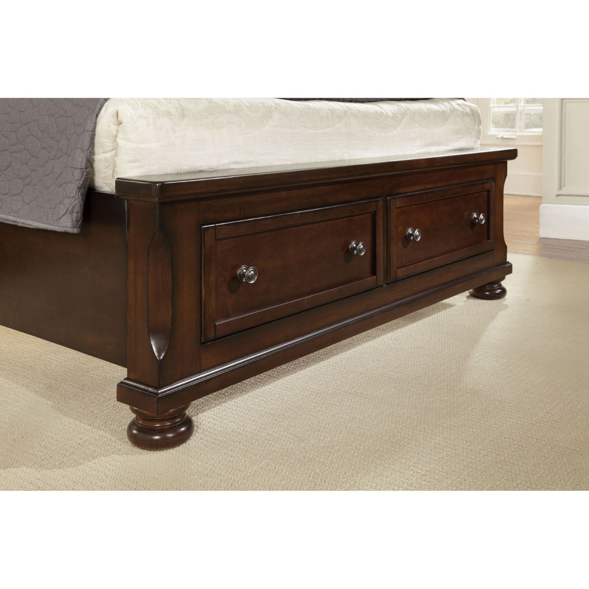 Picture of Dark Cherry Finish King Bed