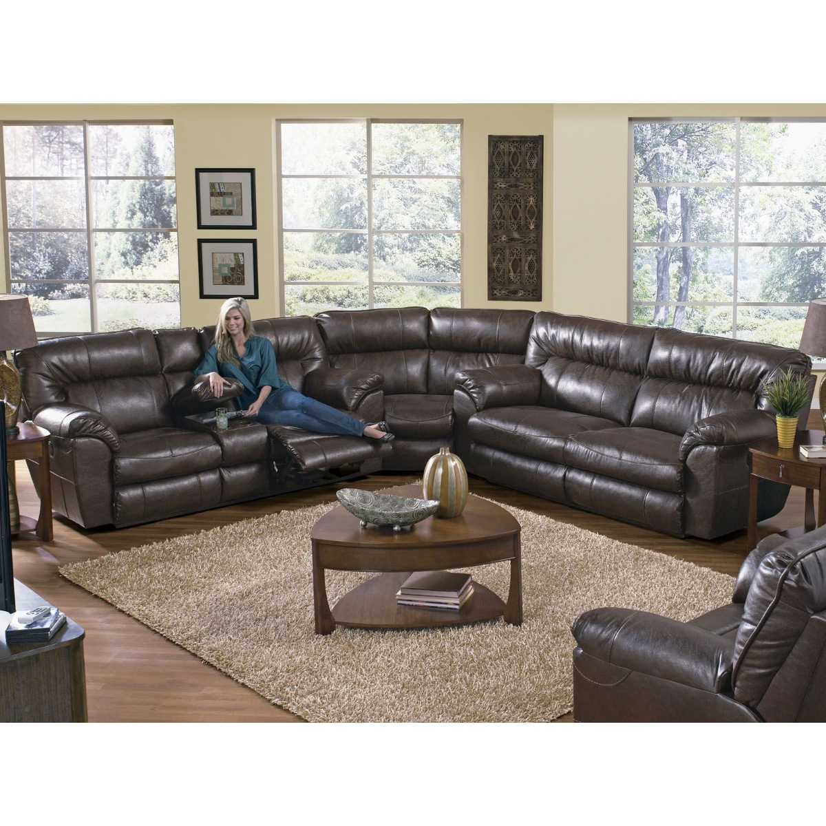 Picture of Nolan Recliner 3-Piece Sectional with Power Love Seat