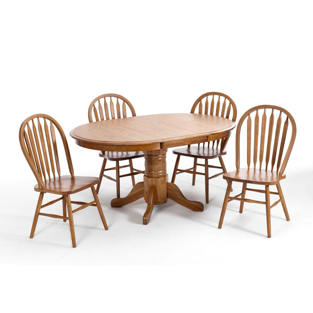 Picture of Solid Oak Table and 4 Side Chairs