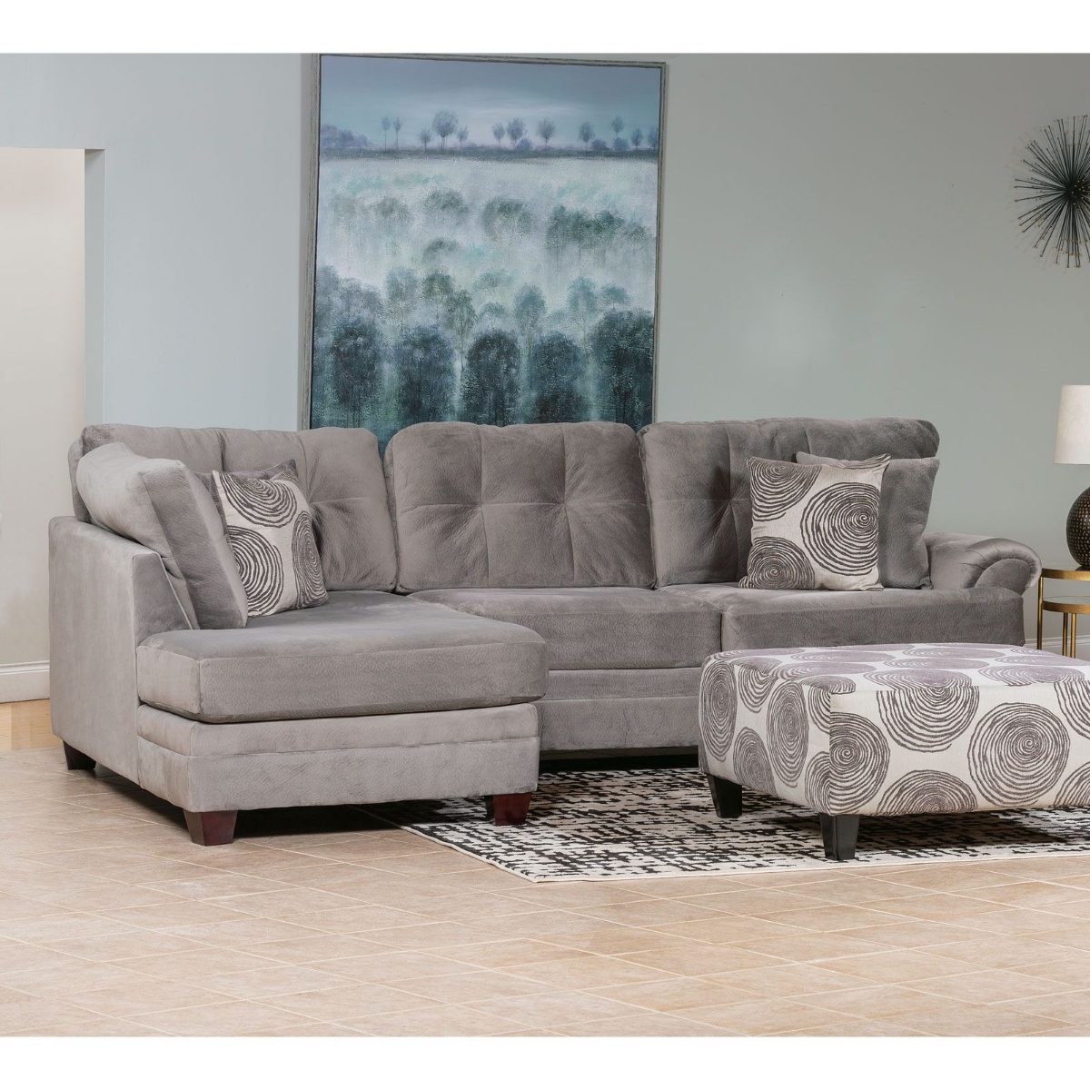 Picture of Groovy Smoke 2-Piece Sectional