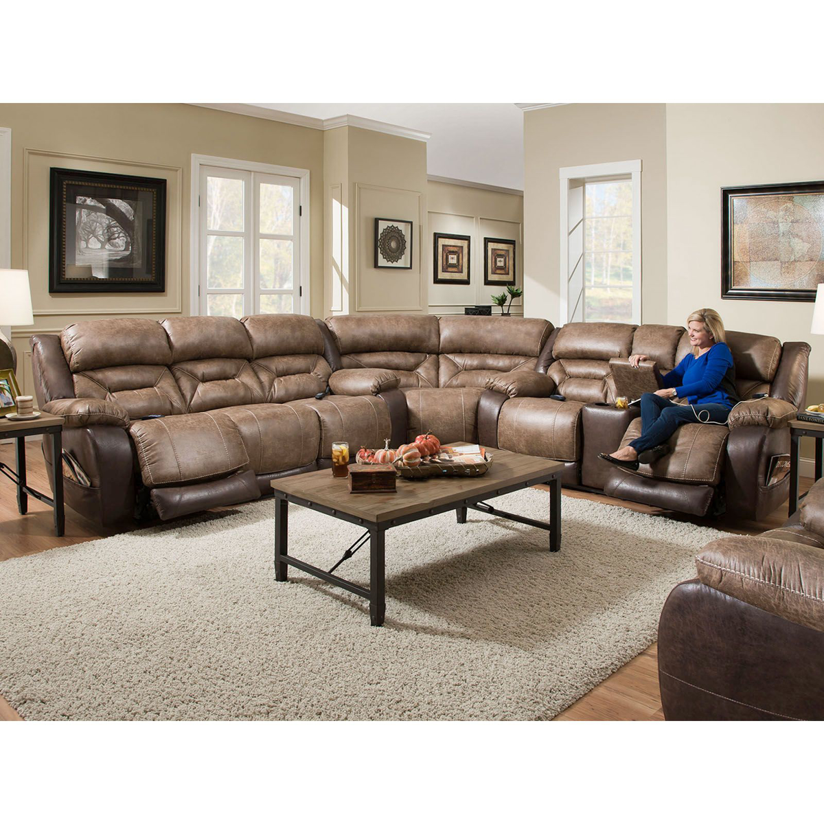 Picture of 3-Piece Power Recliner Sectional