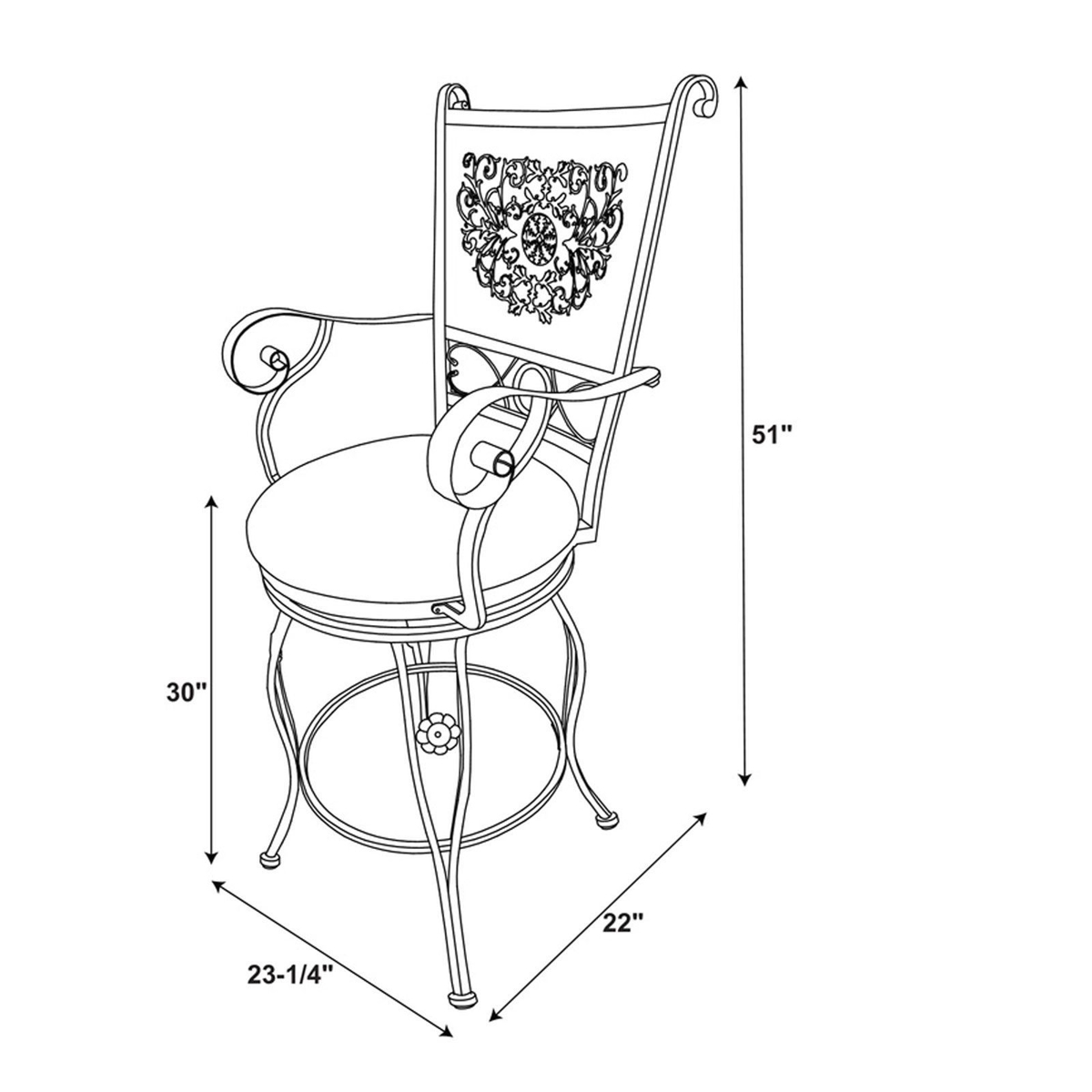 Picture of Beatrix Big & Tall 30" Bar Stool