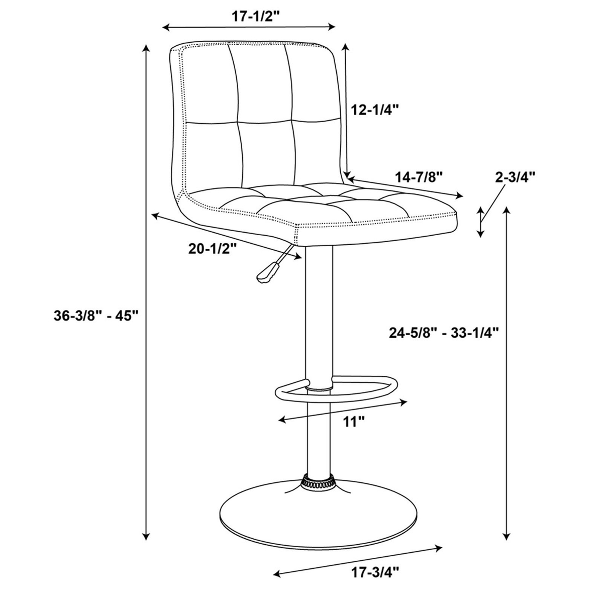 Picture of Placid Adjustable Barstool