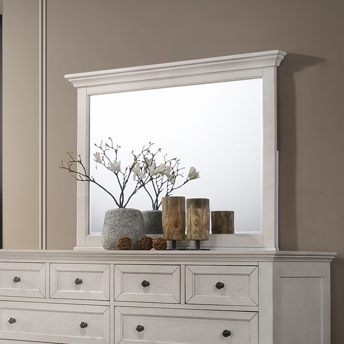 Picture of San Mateo Rustic White Mirror