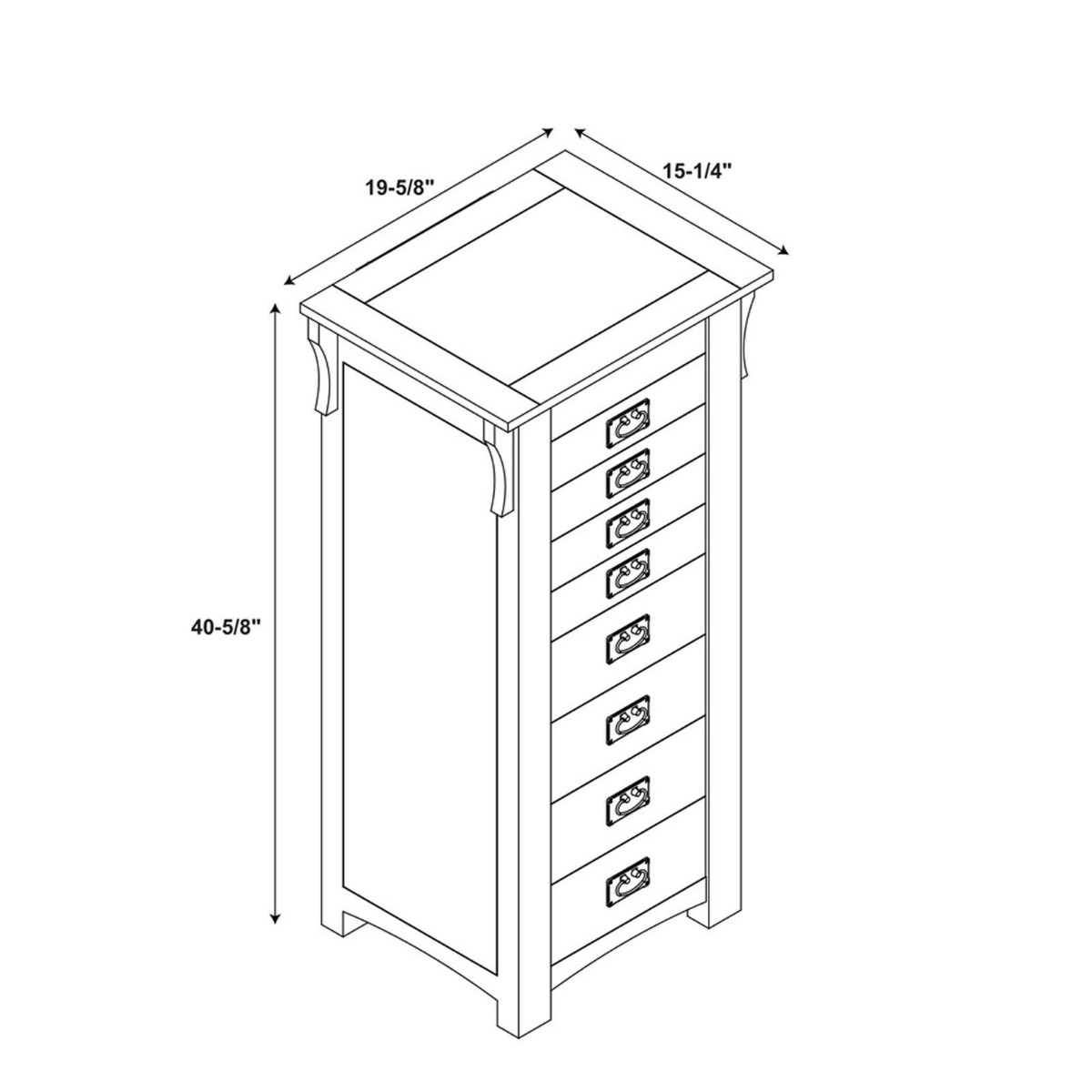 Picture of Mission Jewelry Armoire