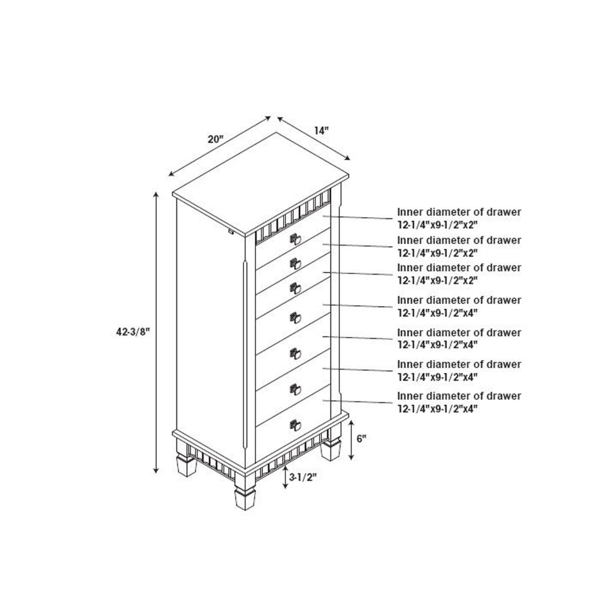 Picture of Merlot Jewelry Armoire