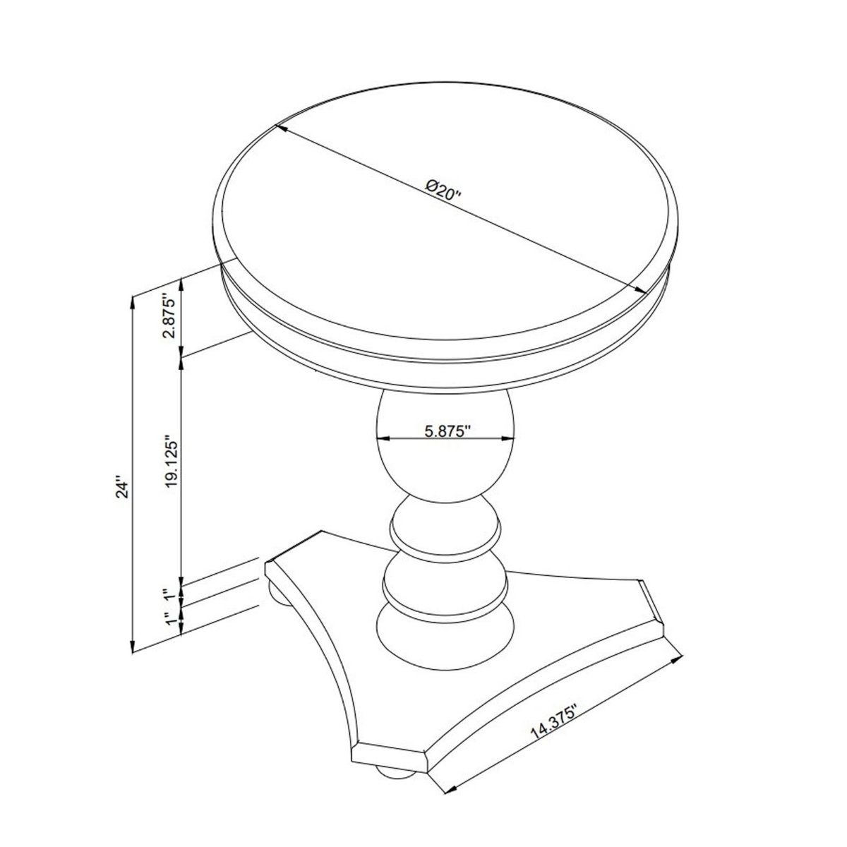 Picture of Hannon Pink Side Table