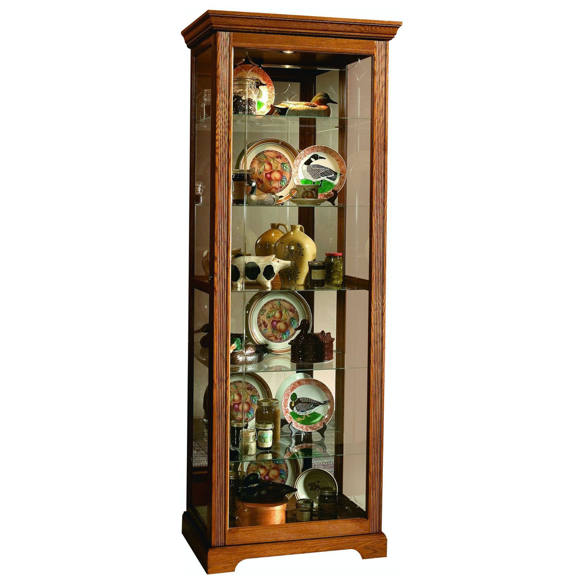 Picture of Oak Finish Curio