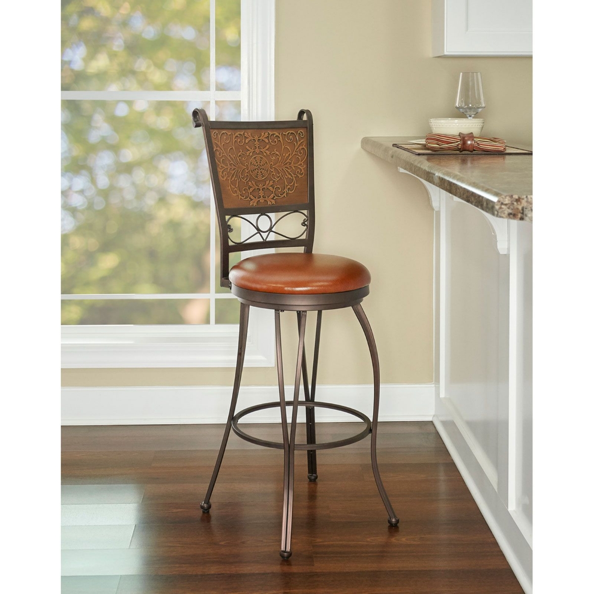 Picture of Bronze Copper Stamped Bar Stool