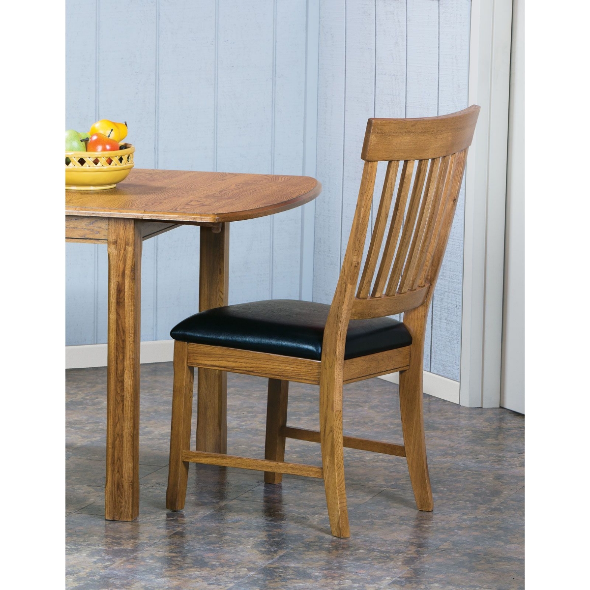 Picture of Solid Oak Upholstered Side Chairs