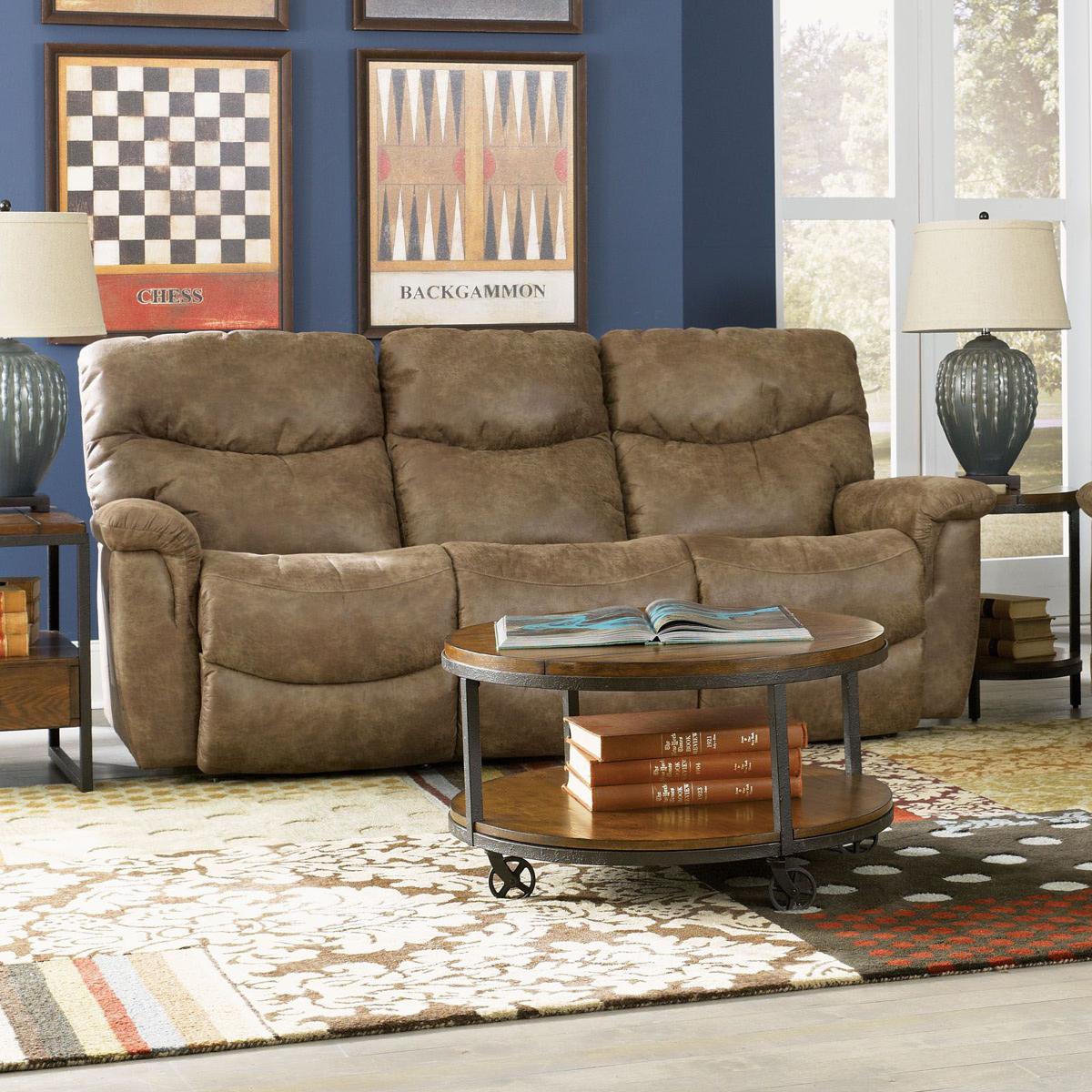 Picture of James Blended Leather Recliner Sofa