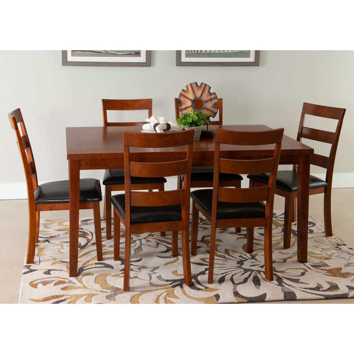 Picture of Cherry Finish Table and 6 Chairs