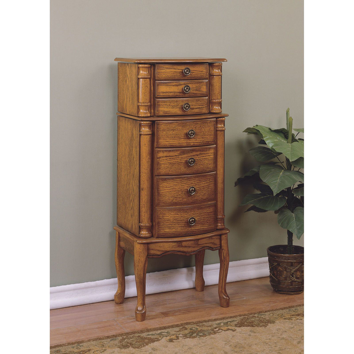 Picture of Woodland Oak Jewelry Armoire