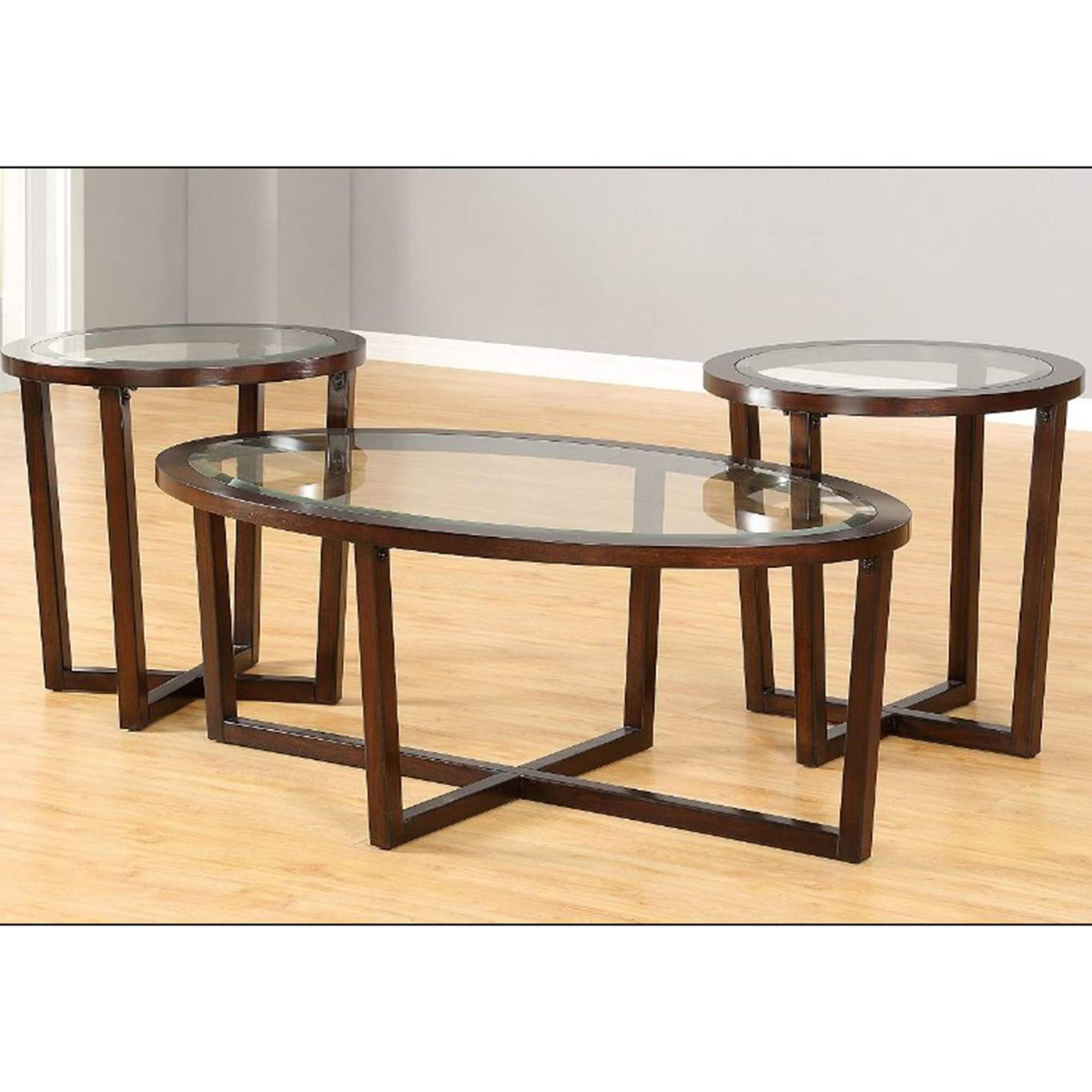 Picture of Cherry Finish Occasional Table Set