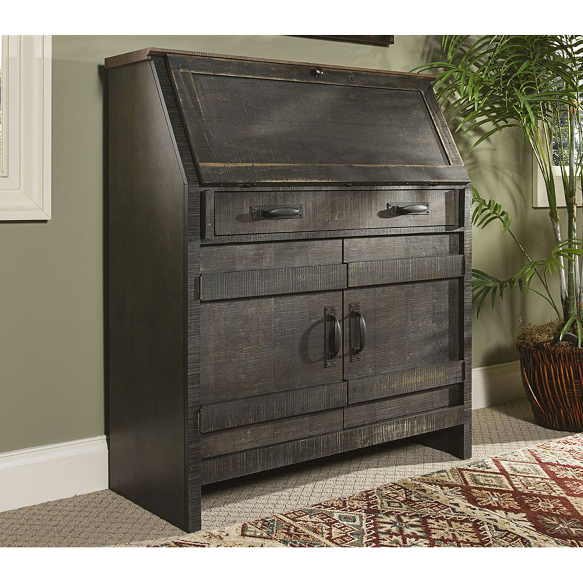 Picture of Descanso Charcoal Finish Drop Lid Desk