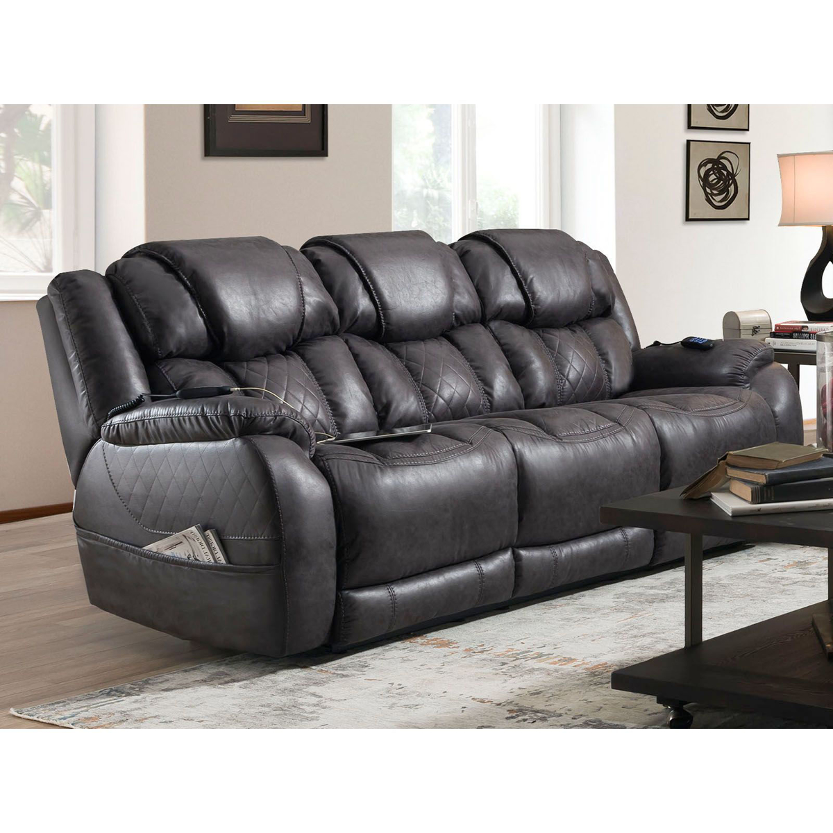 Picture of Diamond Tufted Power Reclining Sofa