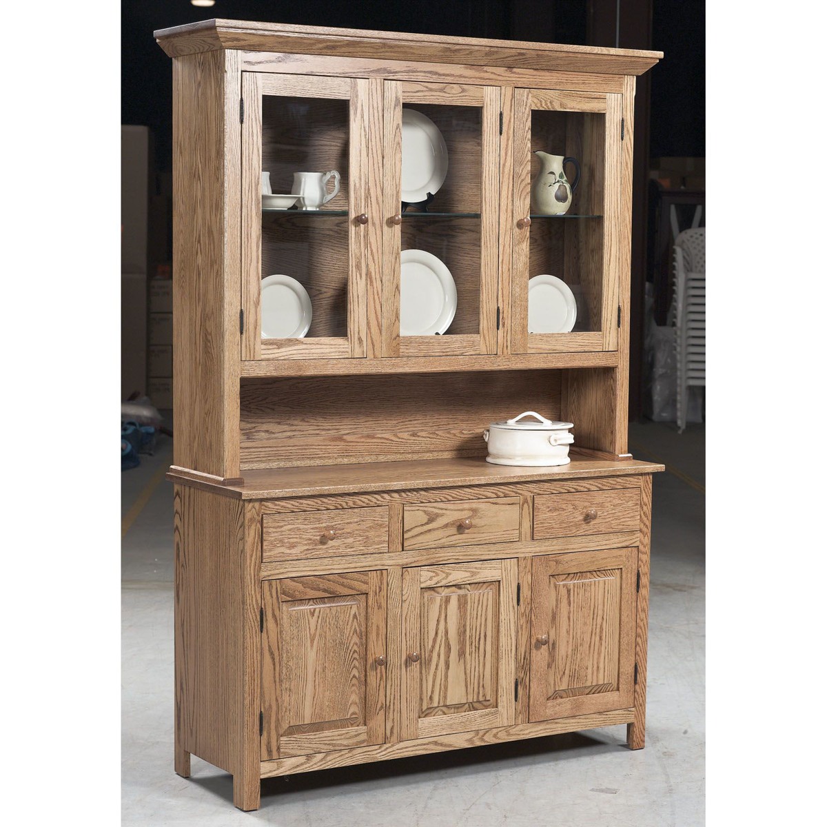 Picture of Solid Oak China Cabinet