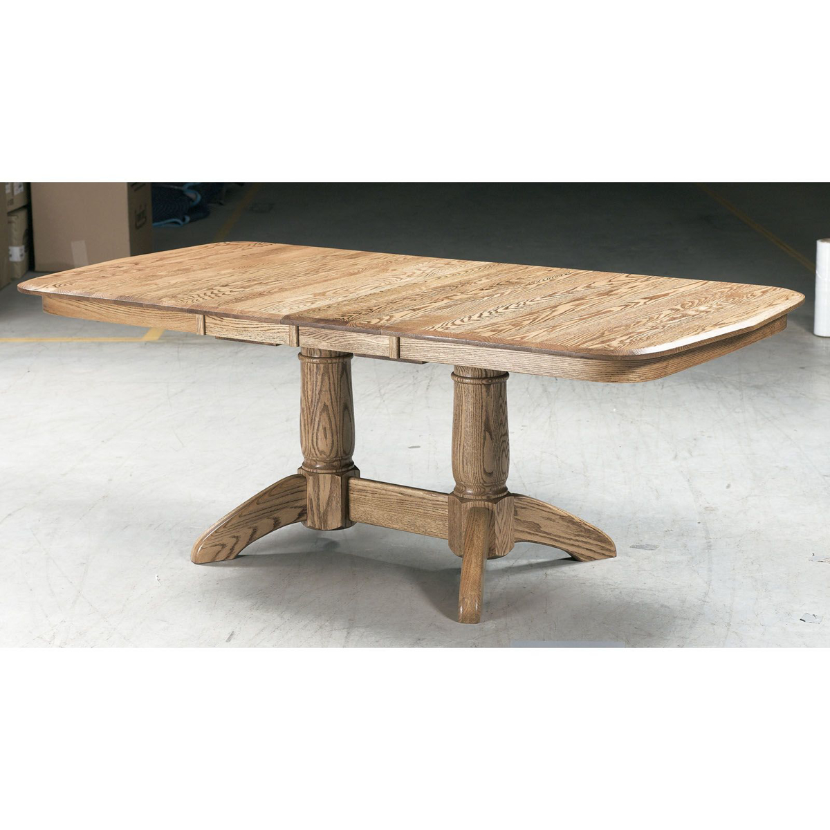 Picture of Solid Oak Double Pedestal Table