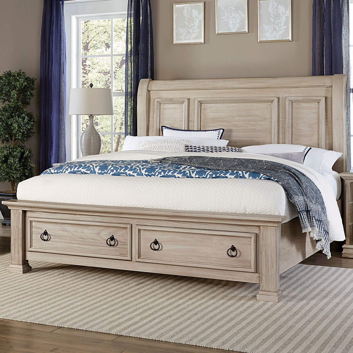 Picture of Rustic Hills King Size Sleigh Bed