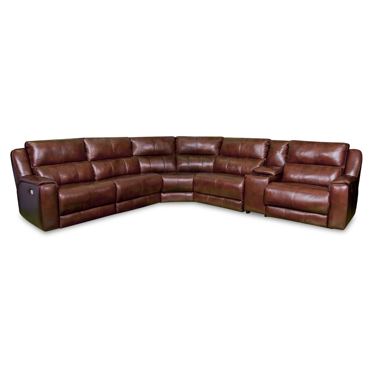 Picture of Dazzle Leather 6-Piece Reclining Sectional