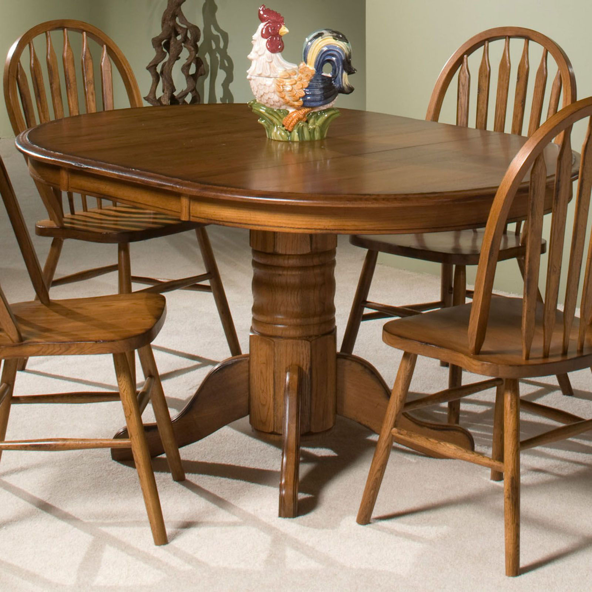 Picture of Solid Oak Pedestal Table