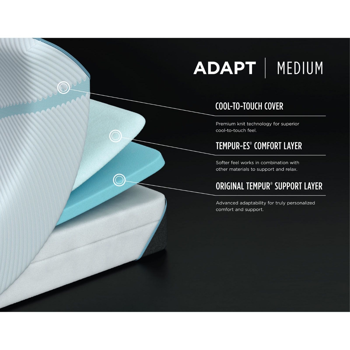 Picture of TEMPUR-Adapt Medium Twin XL Mattress 