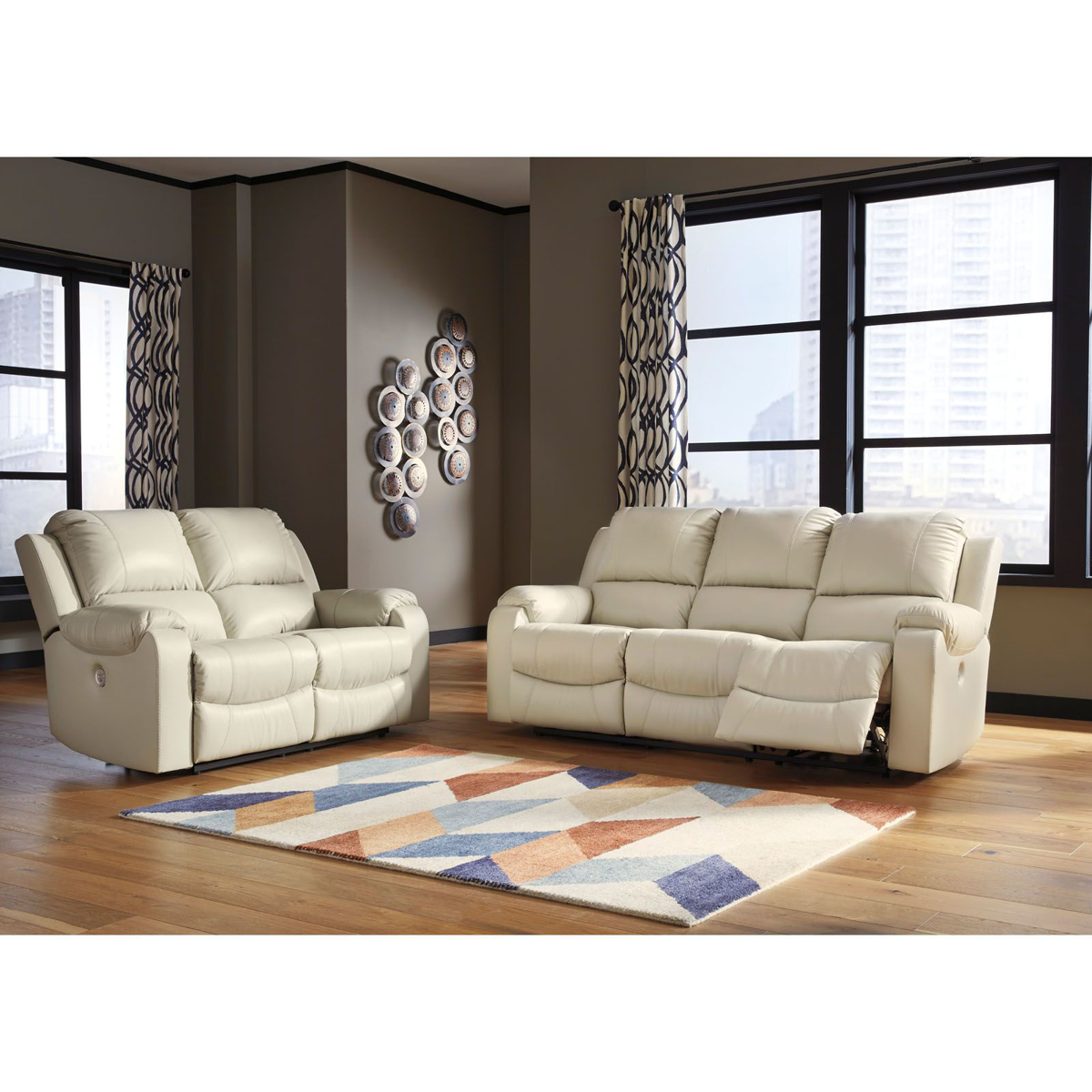 Picture of Rackingburg Cream Power Recliner Sofa