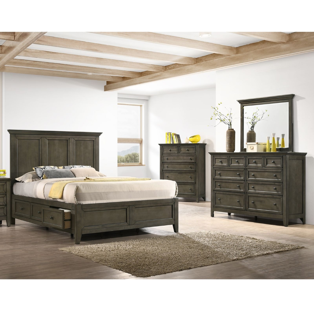 Picture of San Mateo Gray Queen 3-Piece Bedroom