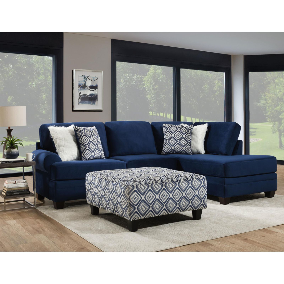 Picture of Groovy Navy 2-Piece Sectional