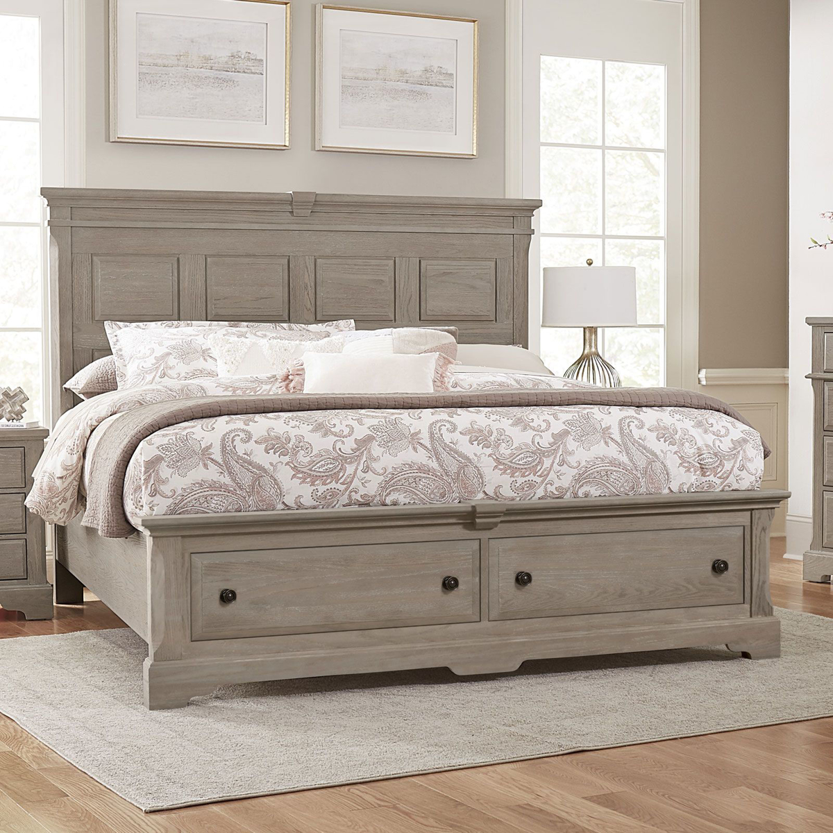 Picture of King Greystone Storage Bed