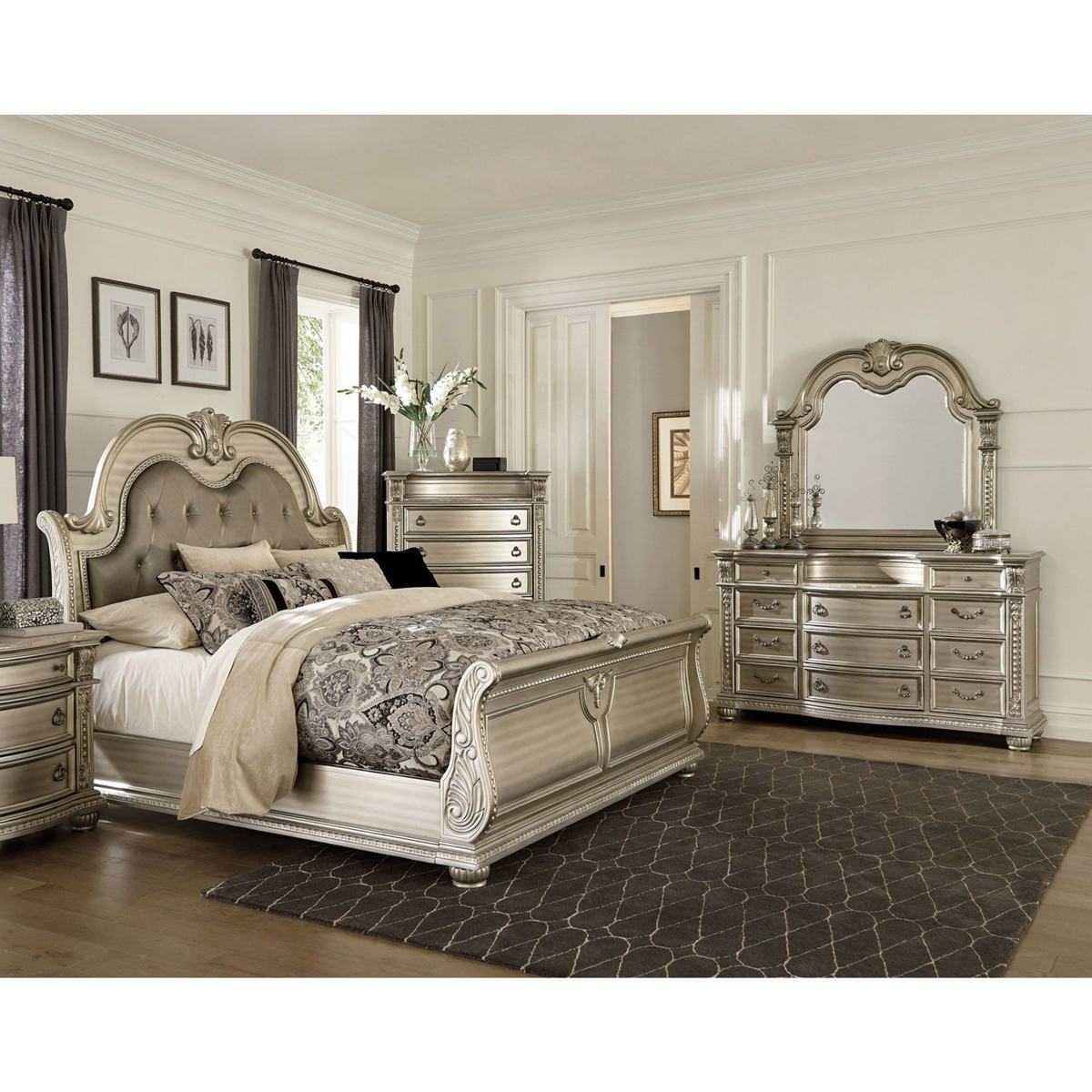 Picture of Cavalier Silver Queen 3-Piece Bedroom Group