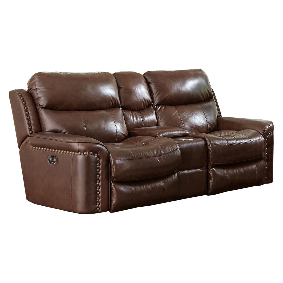 Picture of Ceretti Leather Power Recliner Loveseat