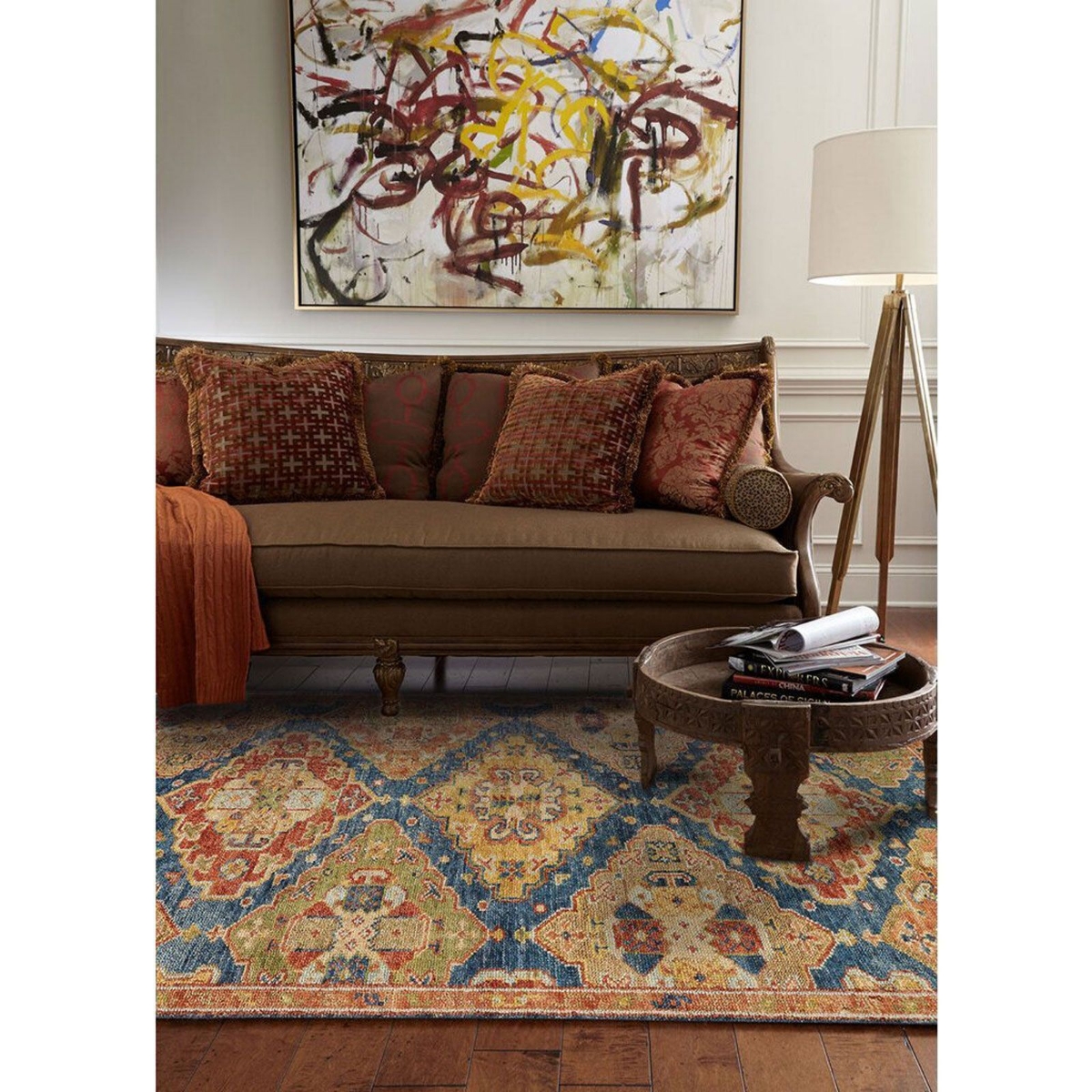 Picture of Charise-Kazak Blue 8â€™ x 10â€™ Rug