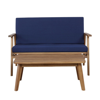 Picture of Cosgrove Navy Outdoor Bench & Coffee Table