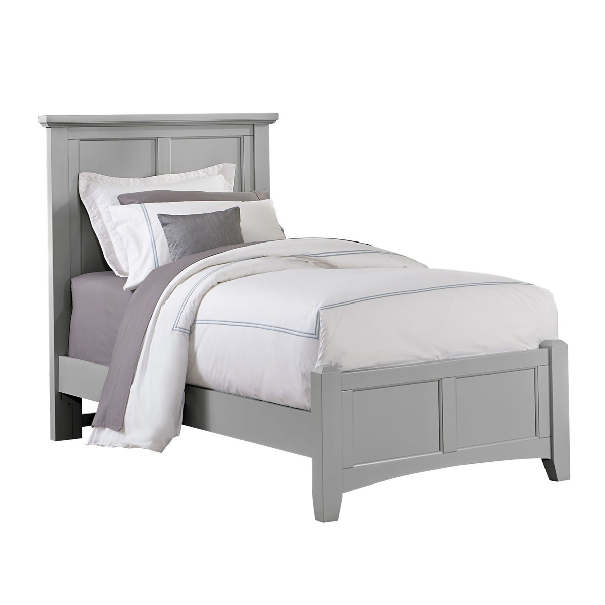 Picture of Gray Finish Twin Size Bed